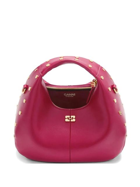 GANNI stud-embellished tote bag - Red - zdjęcie produktu nr 1