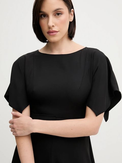 Sandro Ferrone sukienka kolor czarny midi rozkloszowana S23XBEBRANCALEONE - zdjęcie produktu nr 2