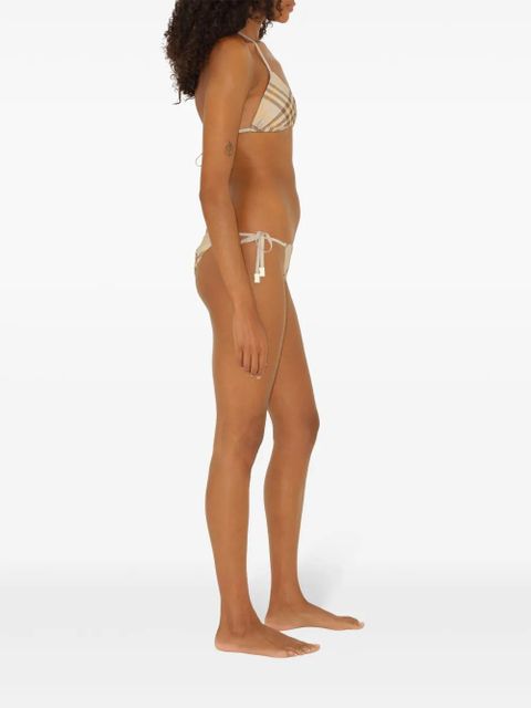 Burberry check-print bikini top - Neutrals - zdjęcie produktu nr 2