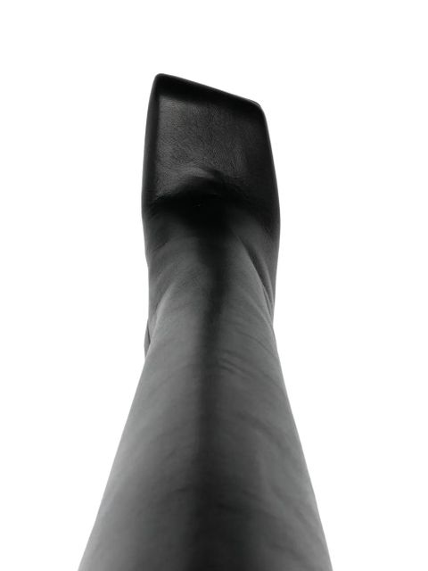 Amina Muaddi Marine 95mm knee-length boots - Black
