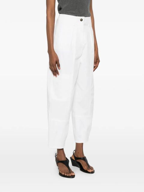 Max Mara pleated straight-leg trousers - White