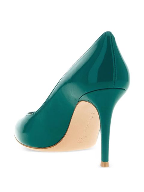 Gianvito Rossi pointed stiletto leather pumps - Green