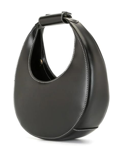 STAUD mini Moon leather shoulder bag - Black