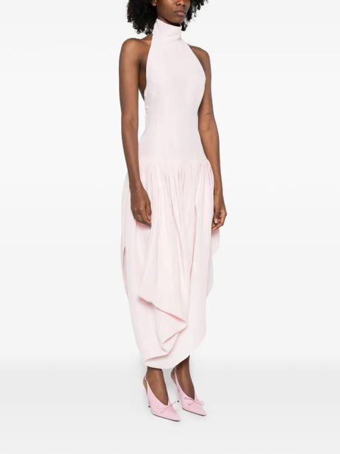 Magda Butrym halterneck draped asymmetric dress - Pink