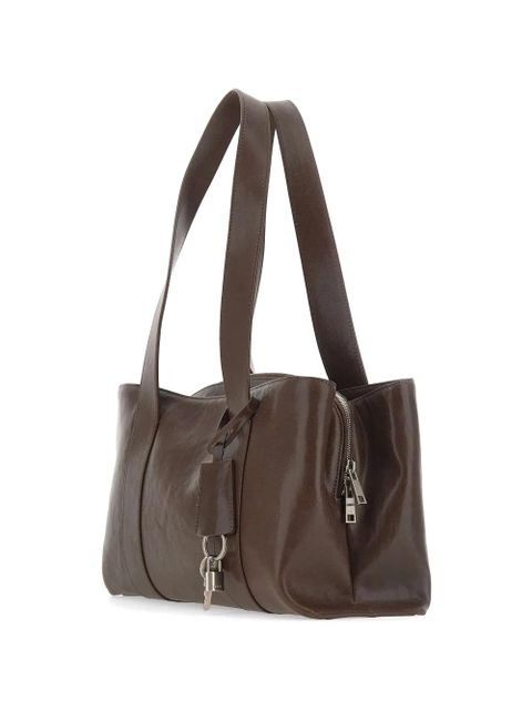Osoi Shell Duffel leather shoulder bag - Brown