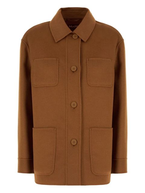 Max Mara button-fastening patch-pocket jacket - Brown - zdjęcie produktu nr 1
