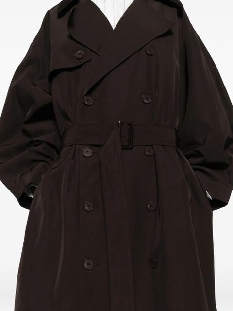 The Frankie Shop belted double-breasted trench coat - Brown