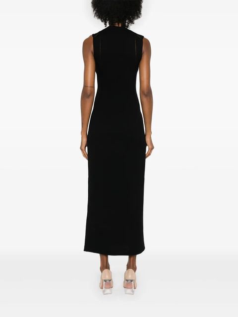 Jil Sander crew-neck knitted maxi dress - Black