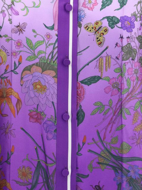 Gucci floral-print ombre shirt - Purple
