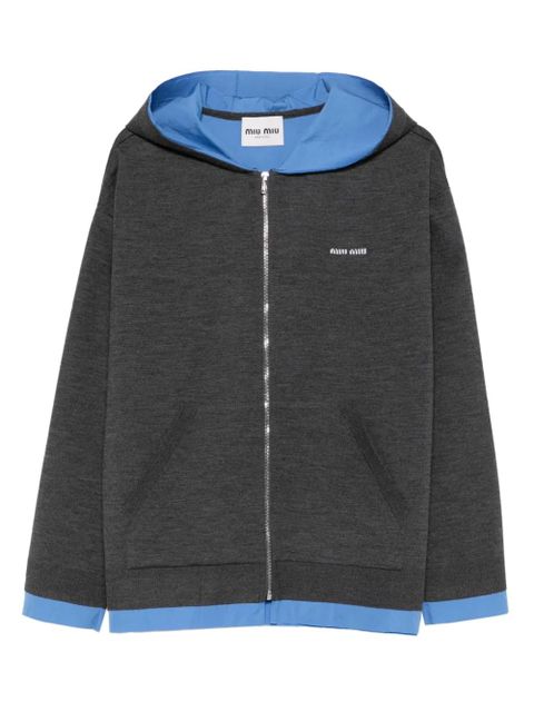 Miu Miu zip-up hoodie - Grey - zdjęcie produktu nr 1