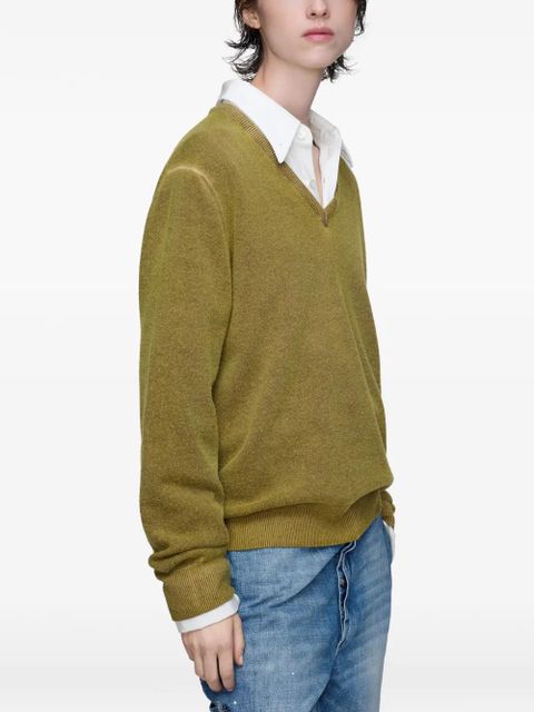 Maison Margiela V-neck sweater - Green