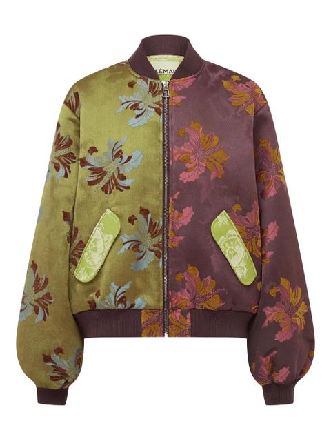 ALEMAIS Adriana brocade-effect bomber jacket - Green - zdjęcie produktu nr 1