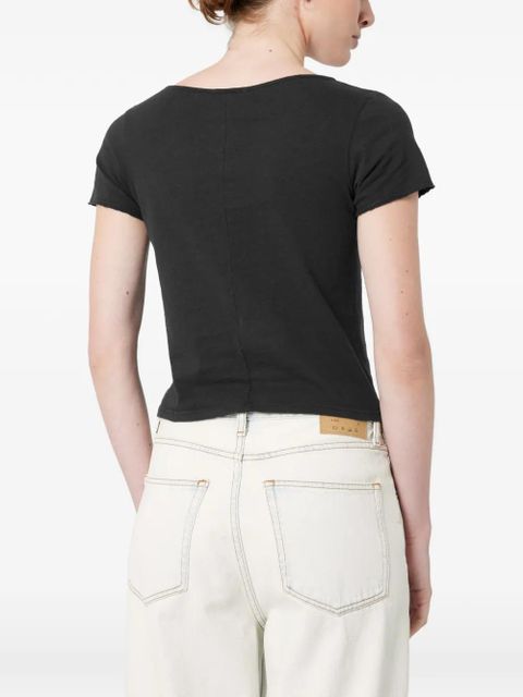 American Vintage V-neck short-sleeve T-shirt - Black