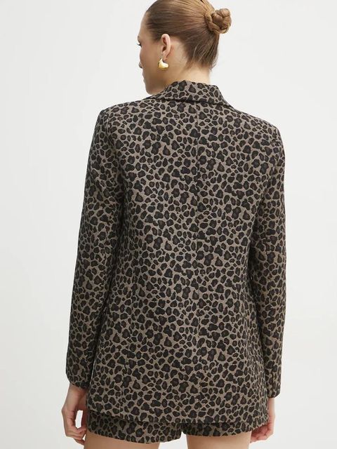 Morgan marynarka VBILI.F kolor beżowy jednorzędowa wzorzysta VBILI.F - zdjęcie produktu nr 2