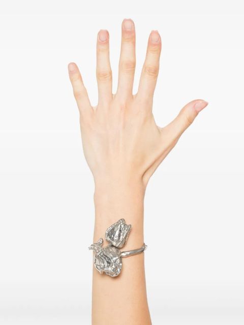 Marni rosebud cuff bracelet - Silver
