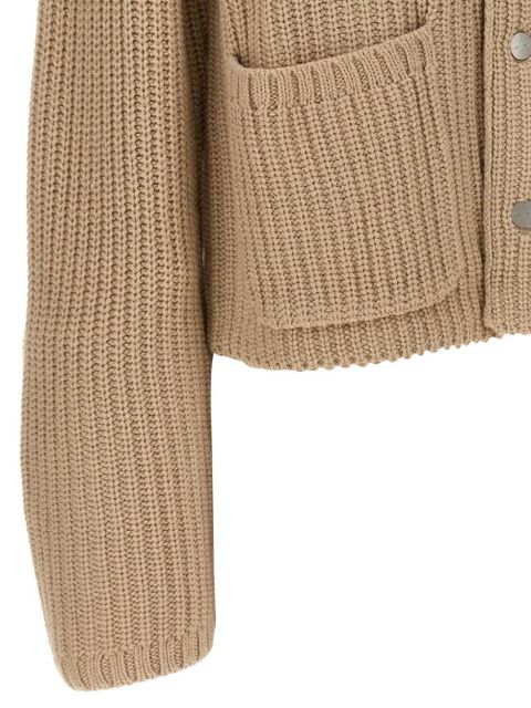Carhartt WIP ribbed logo-patch cardigan - Neutrals