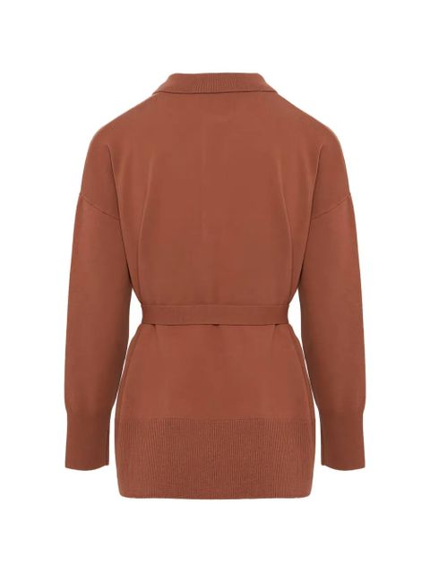 Yves Salomon V-neck knitted top - Brown - zdjęcie produktu nr 2