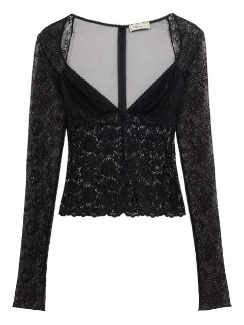 Blumarine lace-bodice top - Black - zdjęcie produktu nr 1