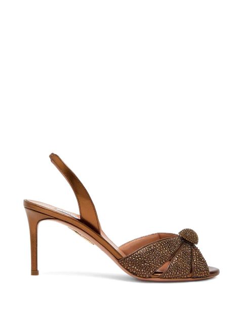 Aquazzura crystal-embellished sandals - Brown - zdjęcie produktu nr 1