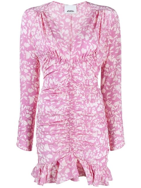 ISABEL MARANT Lara floral-print mini dress - Pink - zdjęcie produktu nr 1