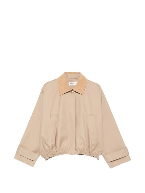 Róhe contrast-collar bomber jacket - Neutrals - zdjęcie produktu nr 1
