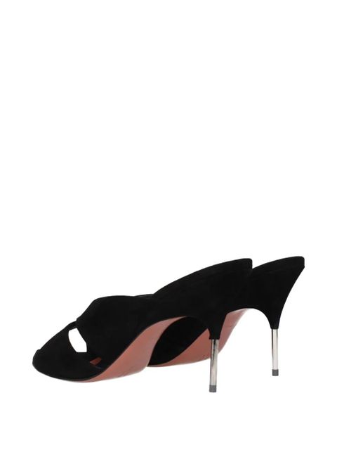 Amina Muaddi open toe heeled mules - Black