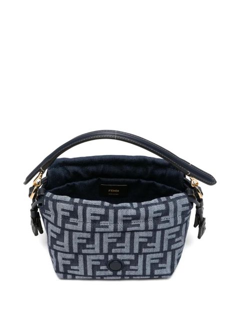 FENDI Mamma Baguette signature pattern clutch bag - Blue