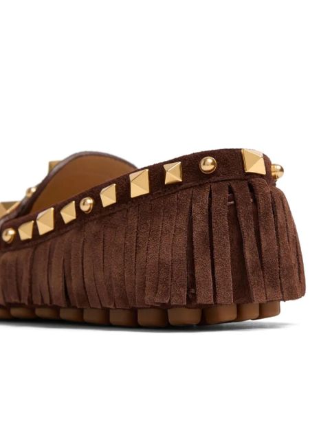 Valentino Garavani Plaster Caster fringed loafers - Brown