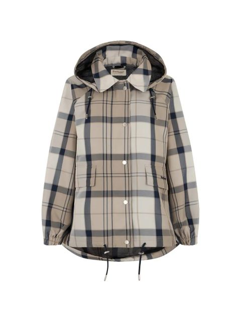 Barbour check-pattern hooded coat - Neutrals - zdjęcie produktu nr 1