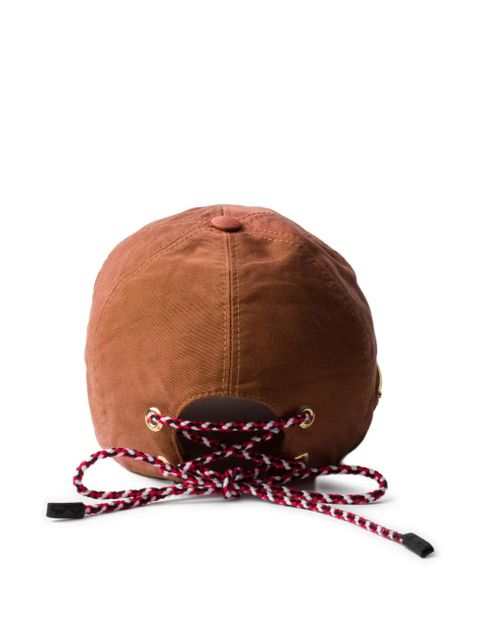 Prada lace-up baseball cap - Brown - zdjęcie produktu nr 2