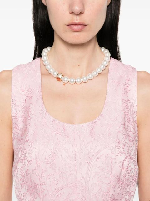 ETRO paisley-embroidery midi dress - Pink