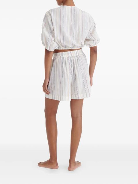 ERES Eldorado striped puff-sleeve blouse - White