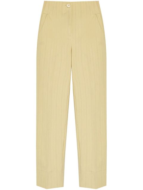 GANNI high-waisted striped trousers - Neutrals - zdjęcie produktu nr 1