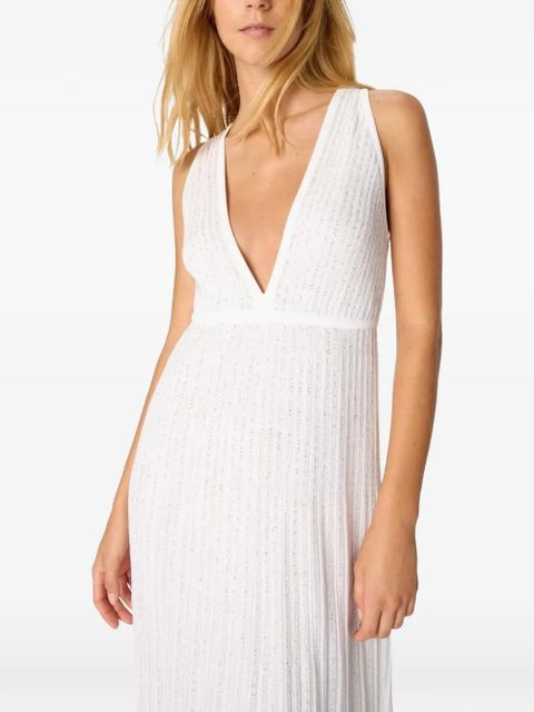 Missoni V-neck midi dress - White