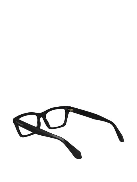 Ferragamo square full-rim glasses - Black