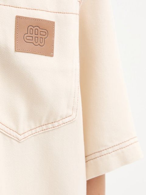 MUNTHE bluzka jeansowa PHOR damska kolor beżowy gładka 252102025206