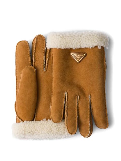Prada suede gloves - Brown - zdjęcie produktu nr 1