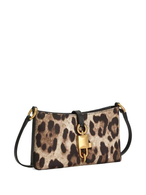 Dolce & Gabbana leopard-print padlock mini cross body bag - Neutrals