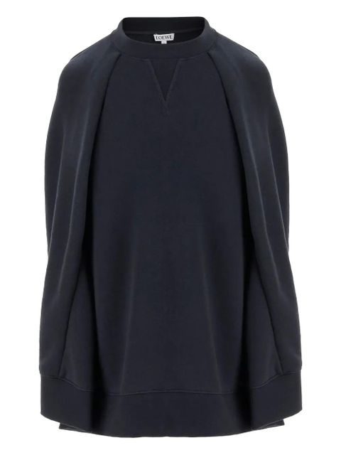 LOEWE crewneck cape sweatshirt - Blue - zdjęcie produktu nr 1