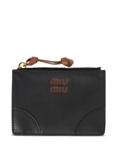 Miu Miu logo-detail zip-fastening wallet - Black - zdjęcie produktu nr 1