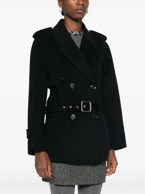 PINKO double-breasted belted coat - Black