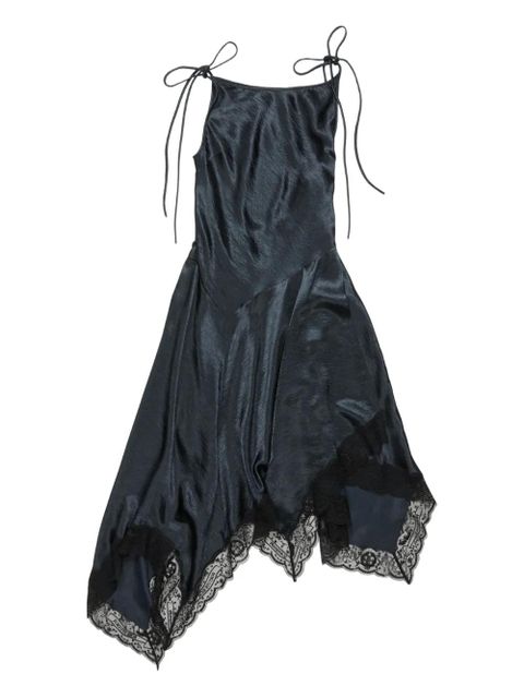 Acne Studios lace-trim asymmetric dress - Blue - zdjęcie produktu nr 1