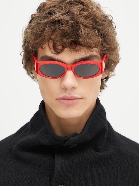 Jacquemus okulary przeciwsłoneczne OVALO kolor czerwony JAC4C8SUN