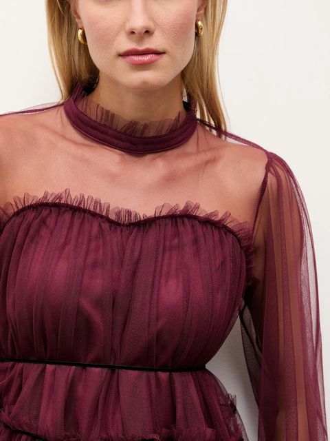 Answear.LAB bluzka damska kolor bordowy gładka - zdjęcie produktu nr 1