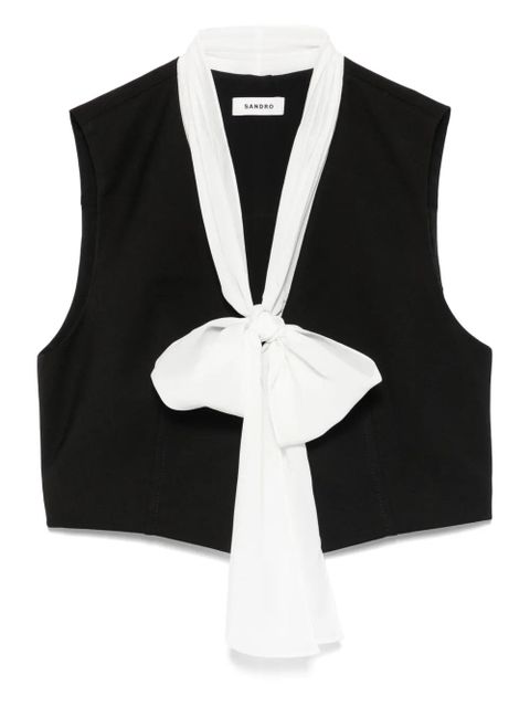 SANDRO V-neck blouse - Black - zdjęcie produktu nr 1