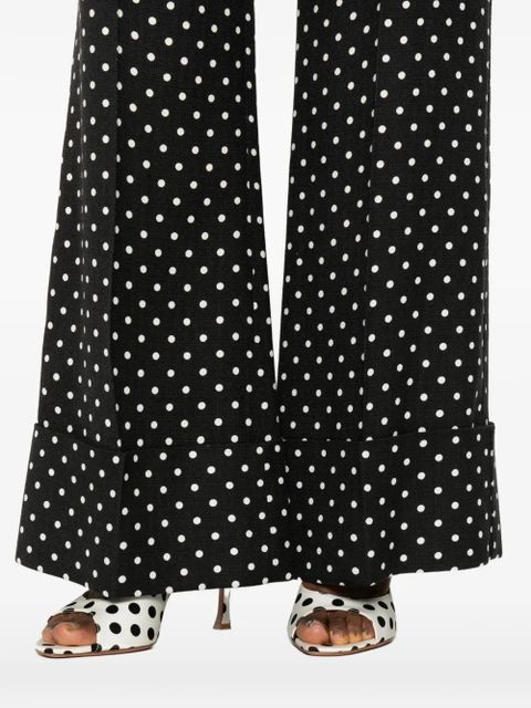 Valentino Garavani polka-dot cuffed trousers - Black