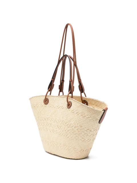 LOEWE Anagram logo woven tote bag - Neutrals
