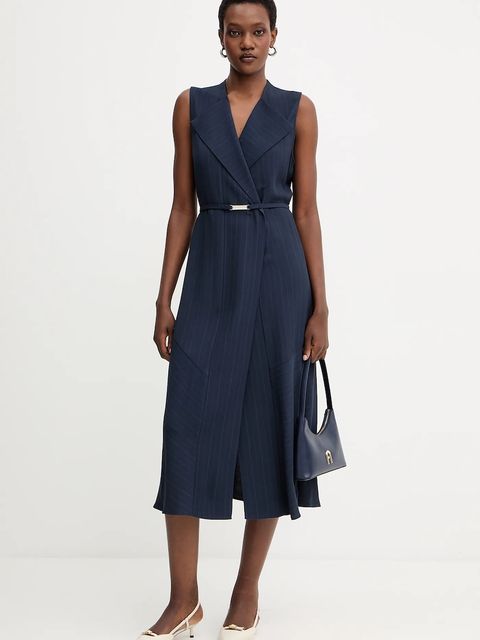 BOSS sukienka kolor granatowy midi prosta 50548494 - zdjęcie produktu nr 2