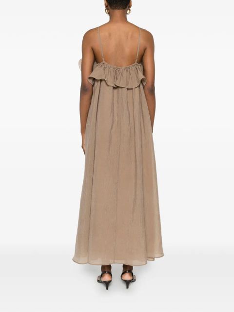 Eleh ruffled strap maxi dress - Neutrals