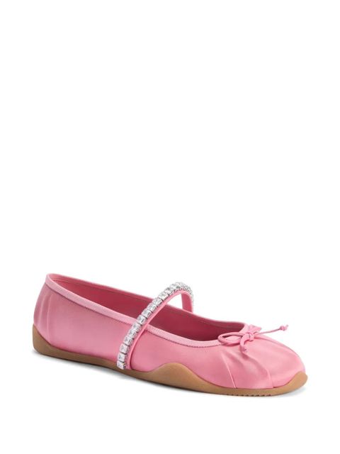 Giuseppe Zanotti rhinestone bow ballet flat - Pink - zdjęcie produktu nr 2